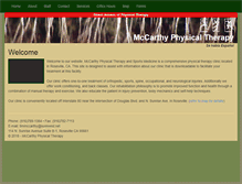 Tablet Screenshot of mccarthyphysicaltherapy.com